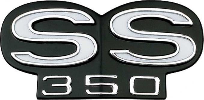OER 1967 "SS 350" Grill Emblem with Backing Plate 3916610
