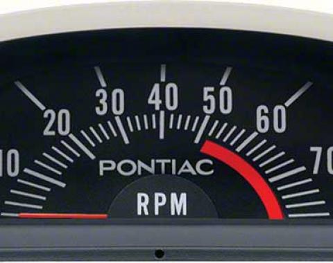OER 1969 Pontiac Hood Tach 5200 Red Line - V8 Point Ignition 6468974