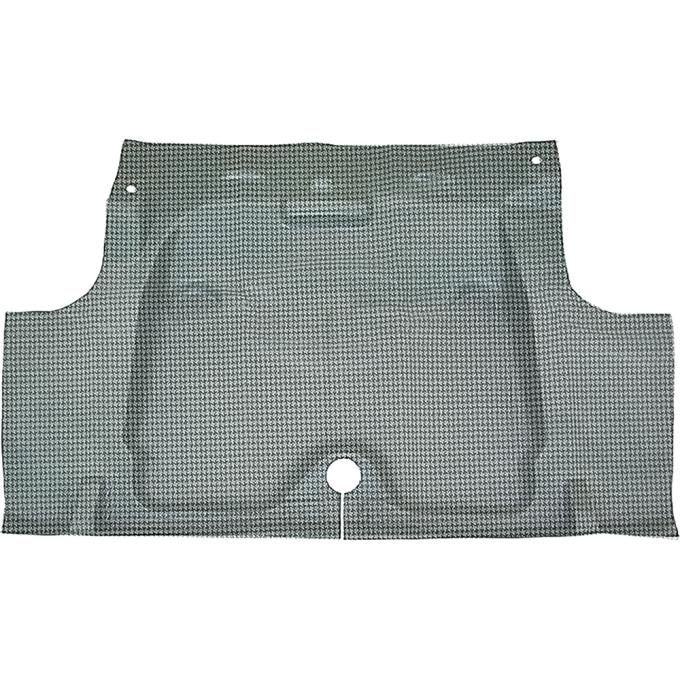 1968 Camaro, Firebird, Molded Trunk Mat, Black & Aqua Houndstooth Design