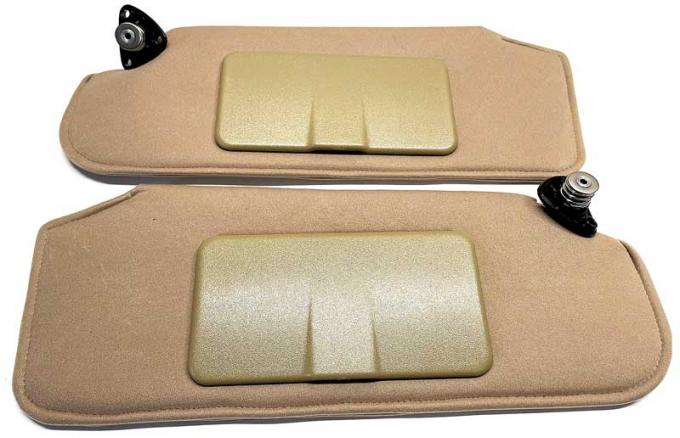 1993-2002 Camaro, Firebird, Sun Visor Set, w/Mirrors, Tan, RH & LH, Pair