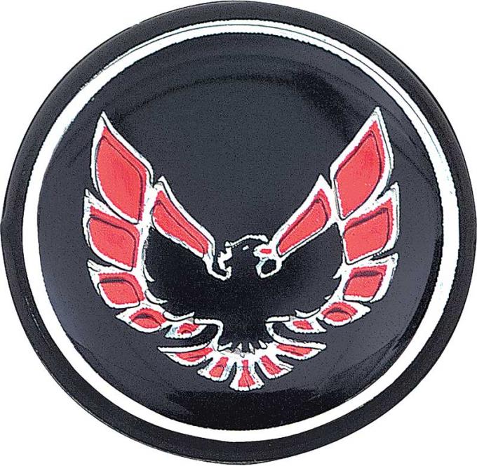 OER 1976-81 Firebird Shift Button Emblem-Black With Red K7802