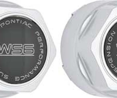 OER 1982-92 Pontiac Trans Am, Formula, Wheel Center Cap, WS6, with Metal Clip, Silver, Set of 4 748643