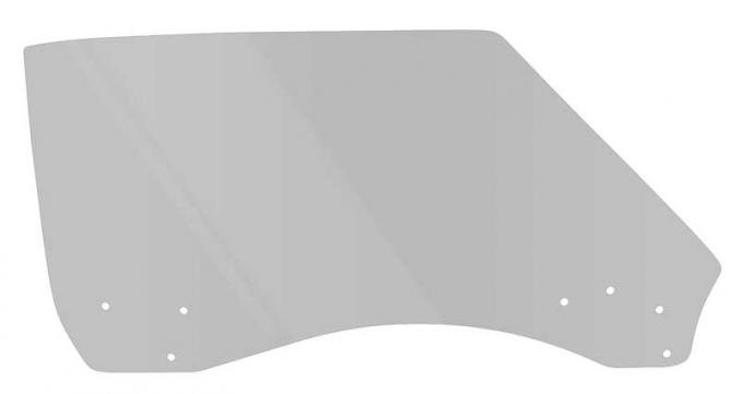 1968-69 Camaro, Firebird Door Glass, Smoke Gray Tint, RH Passenger Side