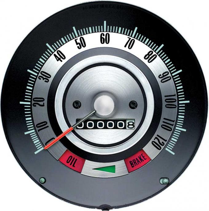 OER 1968 Camaro without Speed Warning Standard 120MPH Speedometer 6481843