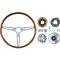 OER 1967-68 Chevrolet Car, 1967-72 Chevrolet Truck, Walnut Wood Steering Wheel Kit, 16" Diameter, N34 Option *R6532