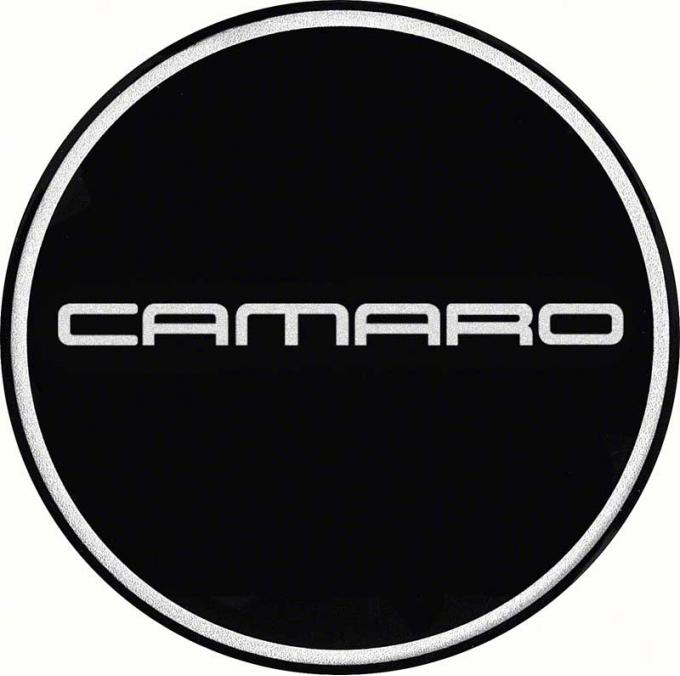 OER 2-1/8" GTA Wheel Center Cap Emblem with Chrome Camaro Logo and Black Background K151766BK