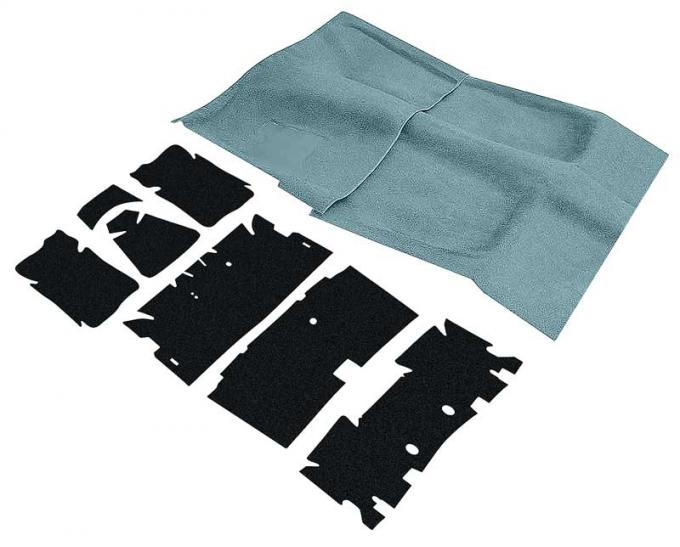 OER 1977-79 Camaro, Firebird, Carpet & Underlay Set, Cut Pile, With Console Cutout, Powder Blue *R2241