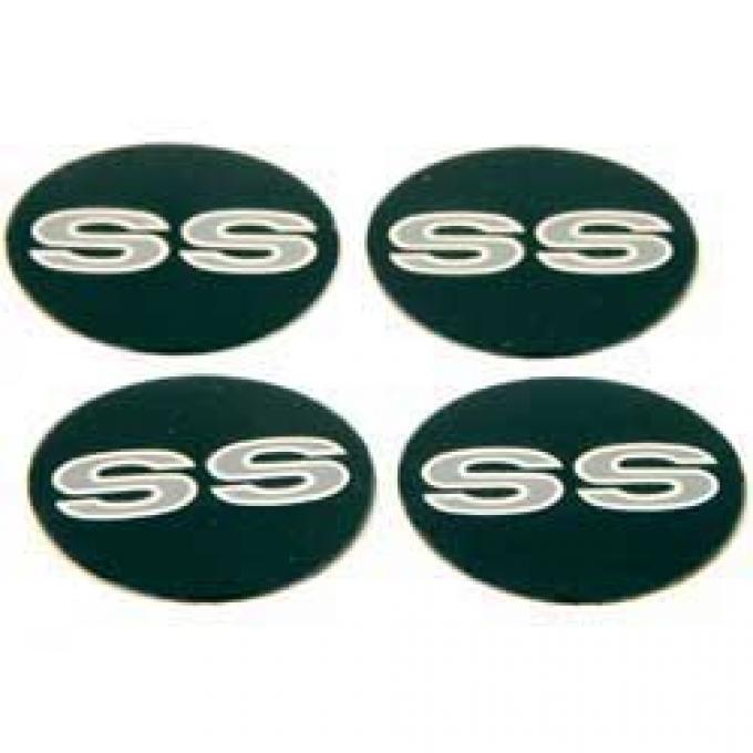 OER 1969-71 SS Wheel Cap Emblem Set - 1-3/4" diameter adhesive backed *13946