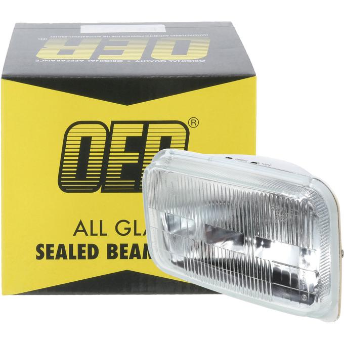 Headlamp Sealed Beam, 12 Volt, Low Beam, 3" x 5" (92mm x 150mm), Rectangular, Halogen
