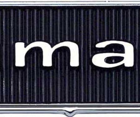 OER 1967 Camaro Standard Door Panel Emblems in Block Lettering 7696122