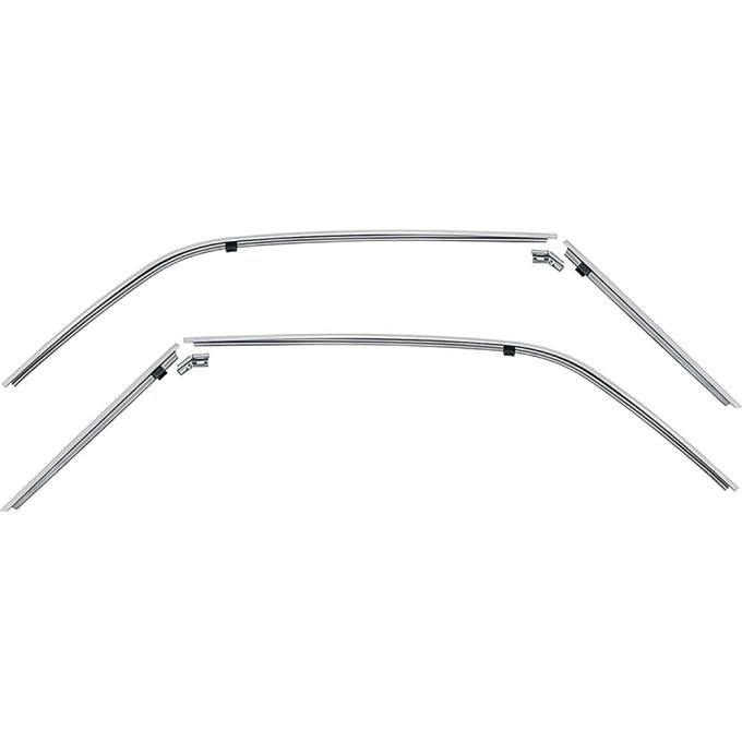 OER 1968-69 Camaro, Firebird Coupe, Roof Rail Weatherstrip Channel and Retainer Set, 6 Piece Set 14322