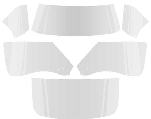 OER 1968-69 Camaro / Firebird Coupe, 6 Piece Glass Kit, Clear *E351C