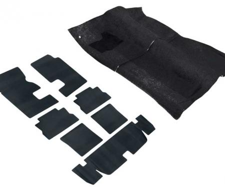 1970-73 F-Body With Automatic Black Molded Loop Carpet With Tails And Underlay Set