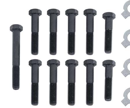 1967-69 Firebird, Exhaust Manifold Bolt Set, 400-428, w/Ram Air & HO, Long Branch, 16 Piece Set
