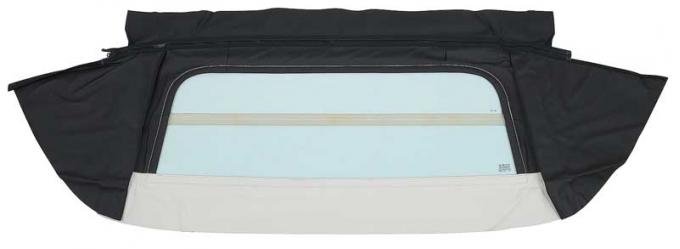 1967-69 Camaro Firebird Convertible, Glass Window Assembly, Hinged Folding-Style, Pinpoint Grain Vinyl, White