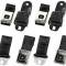 OER 1968-69 Camaro / Firebird, Retractable Seat Belt Set, Deluxe Interior, Black with Chrome Latches, 5-Piece Set *R195