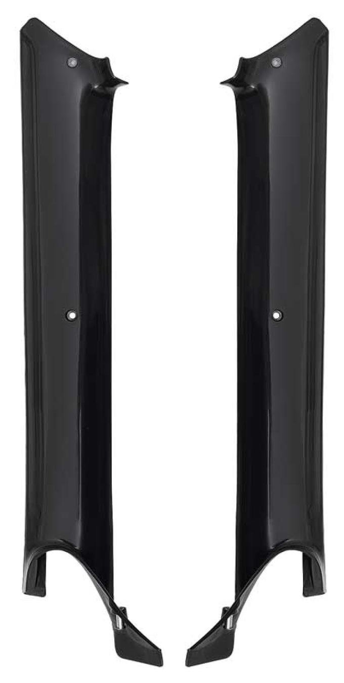 OER 1967 Camaro, Firebird, Inner Pillar Post Moldings, Coupe, Black, Pair K901
