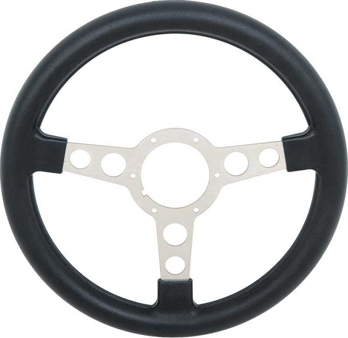 OER 1969-76 Firebird Formula Steering Wheel with Silver Center and 3-7/8" Black Molded Grips A8100303