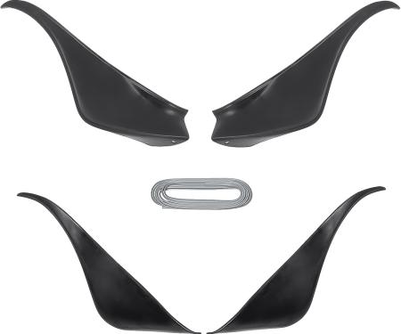 OER 1970-78 Pontiac Trans AM, Side Spoiler Kit, Front and Rear, Urethane, With Mounting Studs, 4-Pieces *F15526