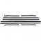 1968-69 Camaro, Firebird Coupe, Front Door & Rear Quarter Windowfelt Set, Inner & Outer, Convertible, Standard Interior, Replacement Style, 8 Piece Set CA145R