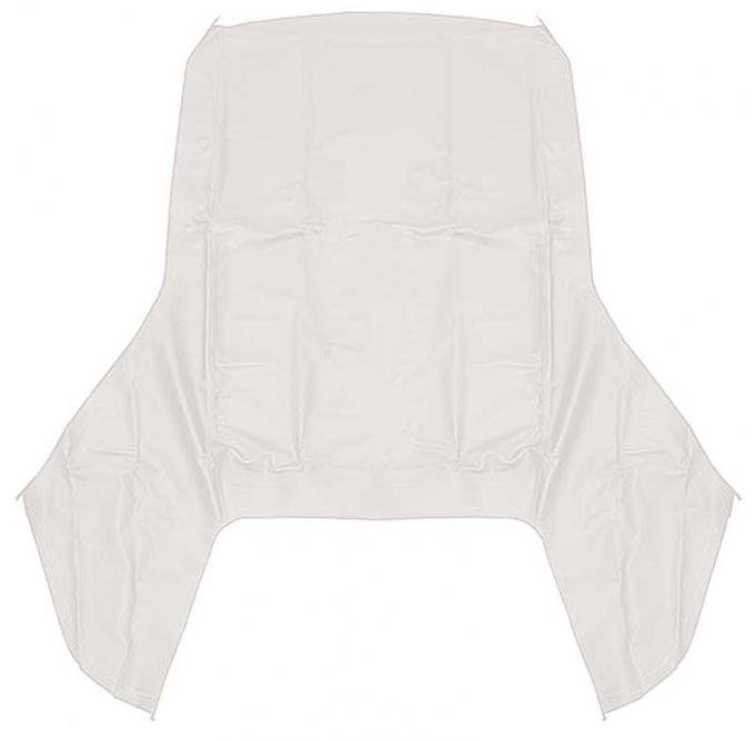 1967-69 Camaro, Firebird, Convertible Top, Top Only, for 2 Piece Rear Glass Window, Pinpoint Grain Vinyl, White
