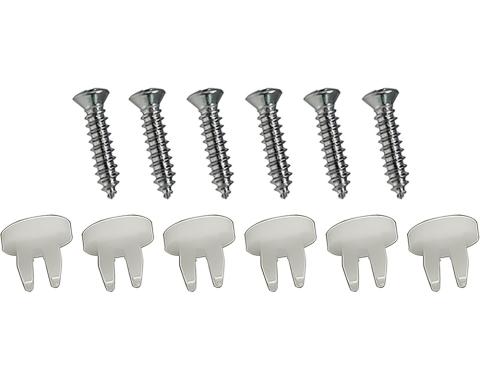 Redline Restomotive® 1970-1973 Chevrolet Camaro Headlamp Bezel Mounting Hardware Set