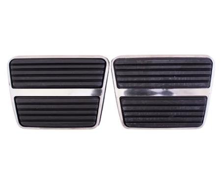 Redline Restomotive® 1967-1982 GM Car Manual Transmission  (Clutch and Brake) Pedal Pad and Trim Kit