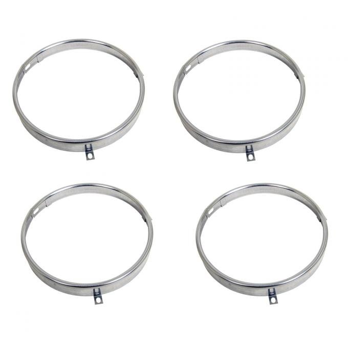 1958-1976 GM Car & Truck 4 Piece Headlight Retaining Ring Set